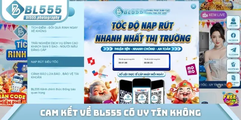 Cam kết về BL555 có uy tín không