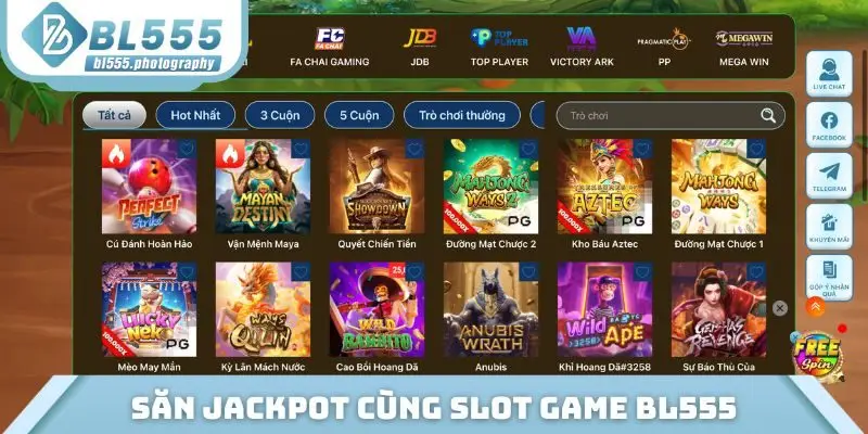 Săn Jackpot cùng slot game BL555