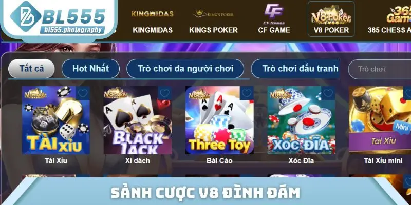 Sảnh cược V8 đình đám